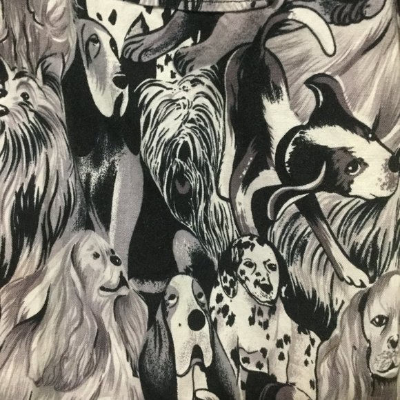 Hand made Novelty print, allover dog print top measures 21 pit to pit - Picture 2 of 4